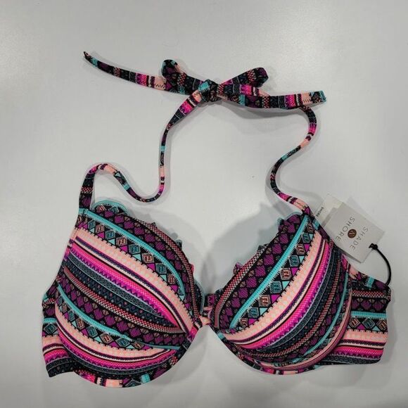 Shade & Shore Stripe Cabana Bikini Top - Picture 6 of 9